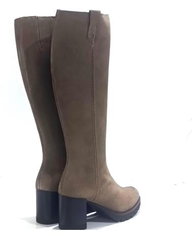Botas de Mulher VIGUERA BOTA CASUAL DE SERRAJE CON TACON TAUPE