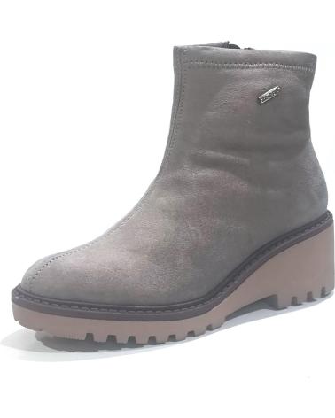 VIGUERA BOTÍN IMPERMEABLE TAUPE DE LICRA ELÁSTICA CON CUÑA TAUPE