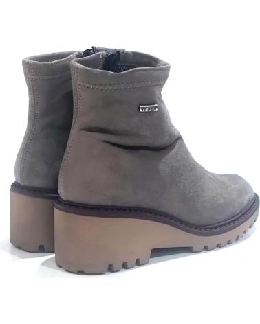 VIGUERA BOTÍN IMPERMEABLE TAUPE DE LICRA ELÁSTICA CON CUÑA TAUPE