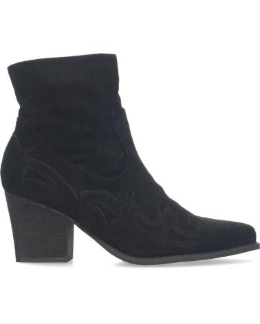 Stivaletti per Donna PUNTOSALAO BOTINES CAMPEROS DE TACON MEDIO ESTILO COWBOY PARA MUJER NEG VARIOS COLORES