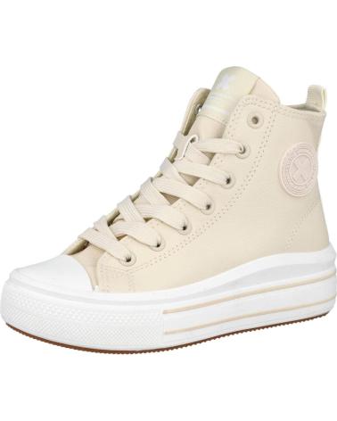 Deportivas de Niña XTI 151065 ZAPATILLAS ALTAS EN PIEL SINTETICA BEIGE