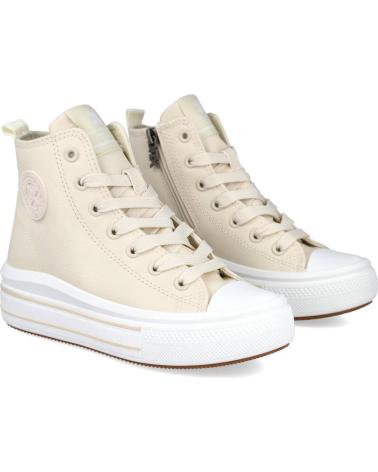 Deportivas de Niña XTI 151065 ZAPATILLAS ALTAS EN PIEL SINTETICA BEIGE