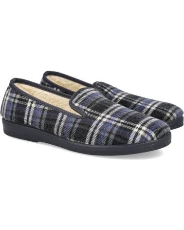 Pantofole per Uomo L&R SHOES NATALIA 52 ZAPATILLAS CERRADAS DE CUADROS PARA HOMBRE GRIS