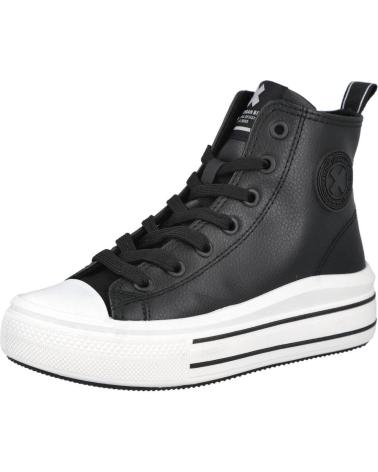 girl Trainers XTI 151065 ZAPATILLAS ALTAS EN PIEL SINTETICA NEGRO