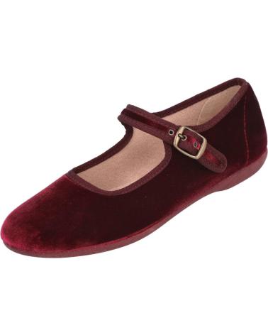 BATILAS SAPATOS MARY JANE 11251 EM VELUDO BORGONHA BURDEOS