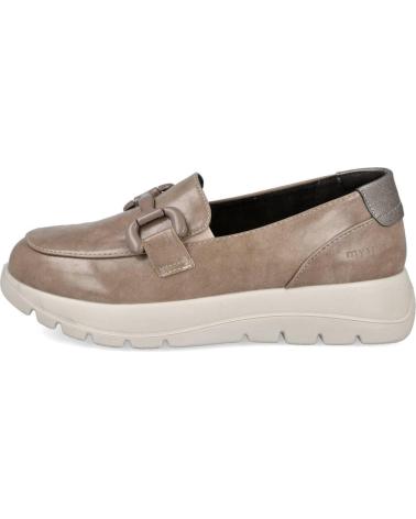 MYSOFT FLACHE MOKASSINS 24M623 BEIGE TAUPE TAUPE