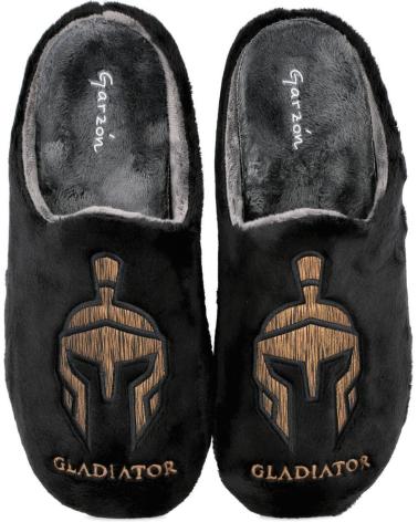 Hausschuhe für Herren GARZON 8362-275 ZAPATILLAS DE CASA PARA HOMBRE NEGRO