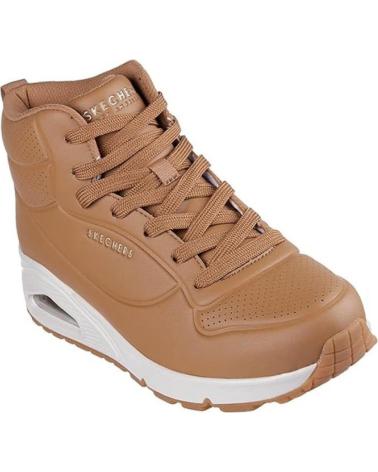 Stiefel-De-Mujer-SKECHERS-BOTINES-PLANOS-STAND-HIGH-MUJER-CUERO-MARRóN