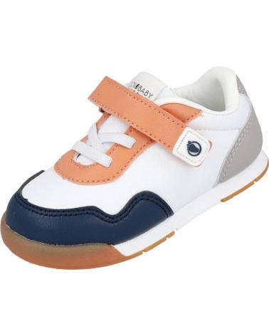Esportes--De-Niña-CONGUITOS-OSSH502001-ZAPATILLAS-BAREFOOT-BLANCAS-BLANCO-AZUL
