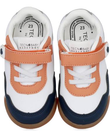 Esportes--De-Niña-CONGUITOS-OSSH502001-ZAPATILLAS-BAREFOOT-BLANCAS-BLANCO-AZUL