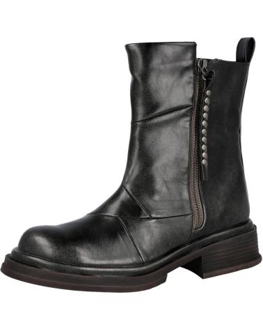 Boots-De-Mujer-AZAREY-494H596-BOTINES-MOTEROS-DE-CUERO-NEGRO-CON-CIERRE-Y-DETALLES-GRIS