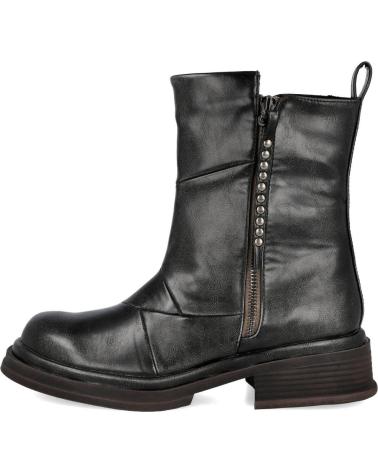 Boots-De-Mujer-AZAREY-494H596-BOTINES-MOTEROS-DE-CUERO-NEGRO-CON-CIERRE-Y-DETALLES-GRIS