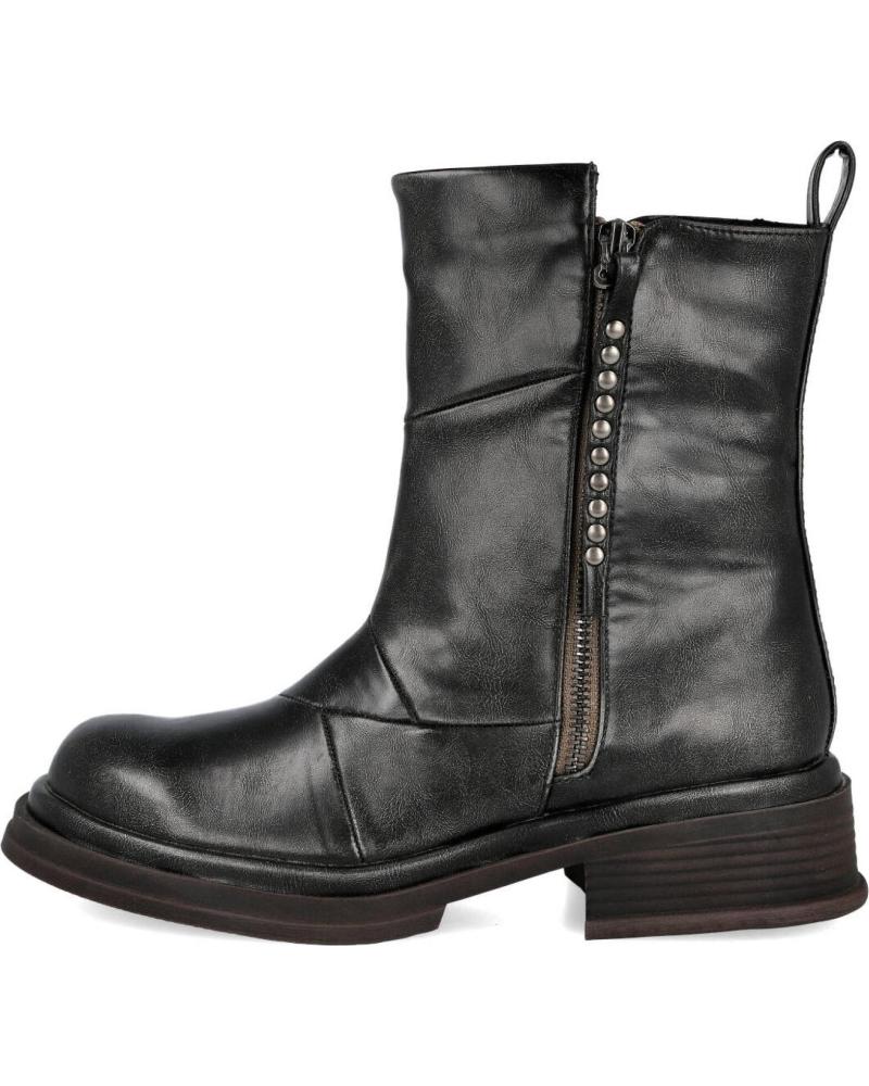 Boots-De-Mujer-AZAREY-494H596-BOTINES-MOTEROS-DE-CUERO-NEGRO-CON-CIERRE-Y-DETALLES-GRIS