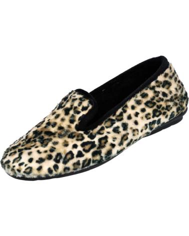 Pantofole per Donna L&R SHOES LR SHOES 227008 ZAPATILLAS DE CASA ANIMAL PRINT PARA MUJER NEGRO