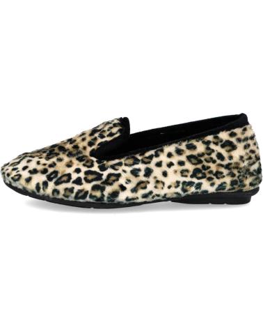 Pantofole per Donna L&R SHOES LR SHOES 227008 ZAPATILLAS DE CASA ANIMAL PRINT PARA MUJER NEGRO