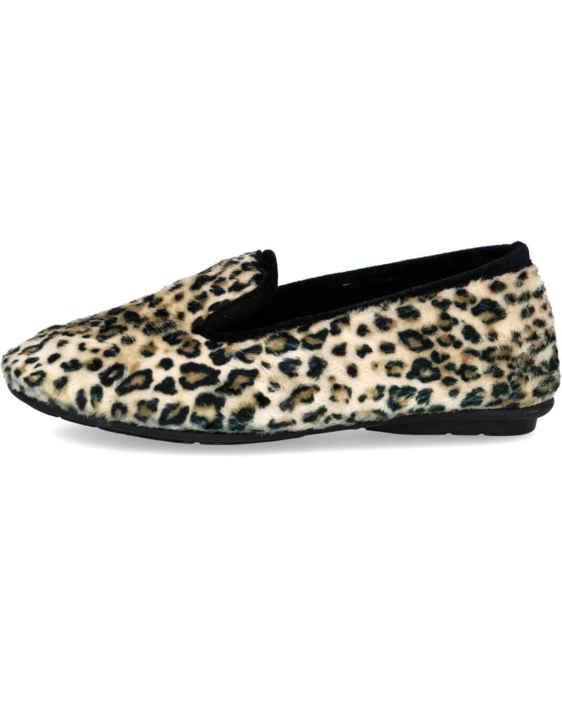 Pantofole per Donna L&R SHOES LR SHOES 227008 ZAPATILLAS DE CASA ANIMAL PRINT PARA MUJER NEGRO