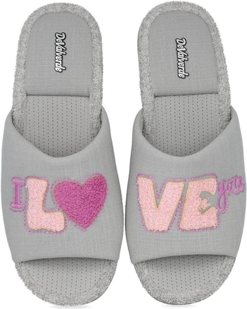 Woman House slipers DEVALVERDE 1548 ZAPATILLAS DE CASA PARA MUJER GRIS