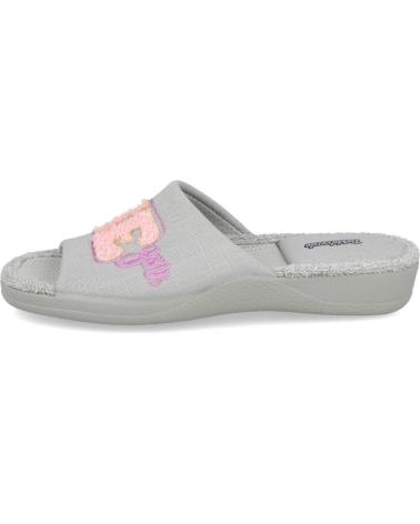 Woman House slipers DEVALVERDE 1548 ZAPATILLAS DE CASA PARA MUJER GRIS