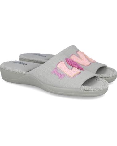 Woman House slipers DEVALVERDE 1548 ZAPATILLAS DE CASA PARA MUJER GRIS