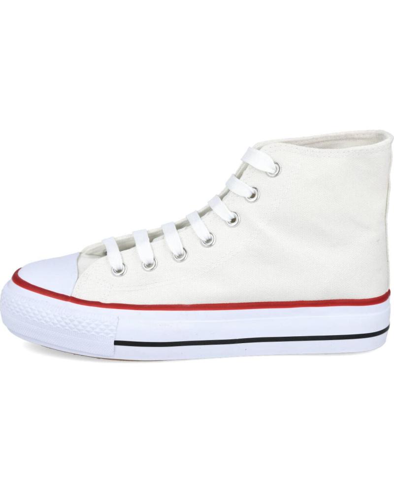 Sportivo per Donna L&R SHOES LR SHOES MDH-9 ZAPATILLAS ALTAS DE LONA CON PLATAFORMA BLANCO