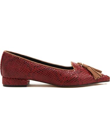 Zapatos-De-Mujer-AZAREY-574H586-BAILARINAS-EFECTO-SERPIENTE-CON-BORLA-TAUPE-BURDEOS