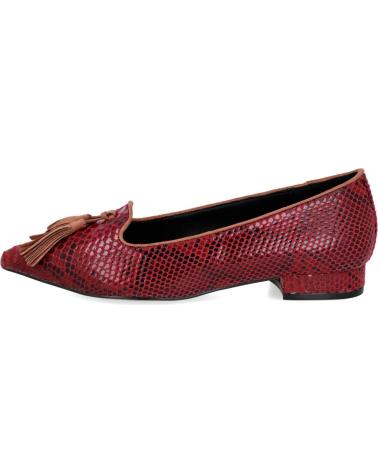 Zapatos-De-Mujer-AZAREY-574H586-BAILARINAS-EFECTO-SERPIENTE-CON-BORLA-TAUPE-BURDEOS
