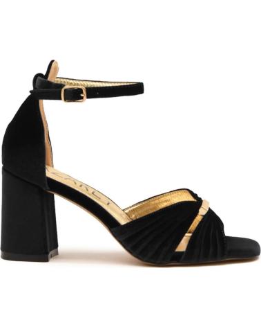 Sandales pour Femme AZAREY 459H555 SANDALIAS DE TERCIOPELO CON DETALLE DORADO NEGRO