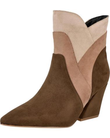 Botas de Mujer AZAREY 494H693 BOTINES DE TACON COMBINADOS TIERRA