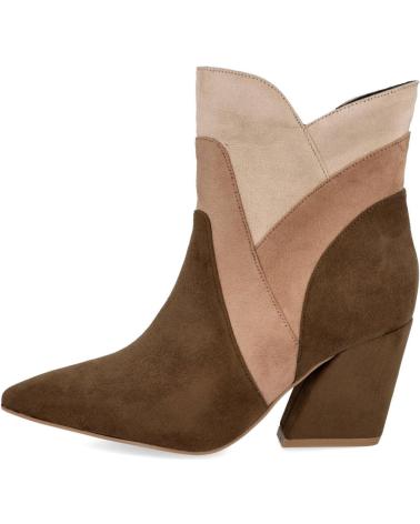 Botas de Mujer AZAREY 494H693 BOTINES DE TACON COMBINADOS TIERRA