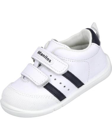 boy Trainers TITANITOS B500-AMANCIO ZAPATILLAS DEPORTIVAS BAREFOOT DE NINO BLANCO-AZUL