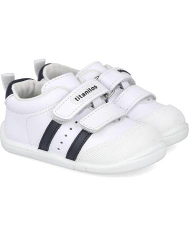 boy Trainers TITANITOS B500-AMANCIO ZAPATILLAS DEPORTIVAS BAREFOOT DE NINO BLANCO-AZUL