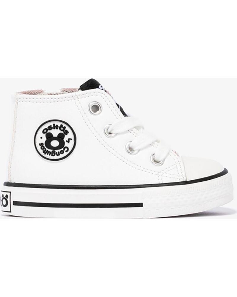 Esportes--De-Niña-CONGUITOS-ZAPATILLAS-ALTAS-DE-BEBE-LOGO-NAPA-BLANCO