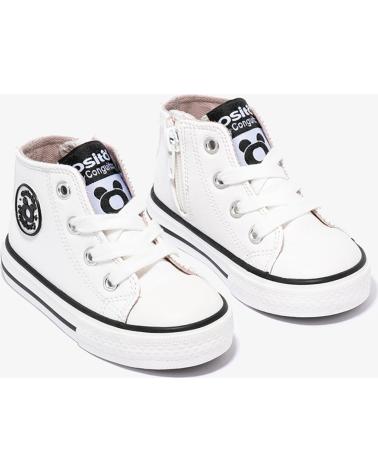Esportes--De-Niña-CONGUITOS-ZAPATILLAS-ALTAS-DE-BEBE-LOGO-NAPA-BLANCO