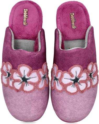 Pantofole per Donna DEVALVERDE 1167 ZAPATILLAS DE CASA PARA MUJER BERENGENA