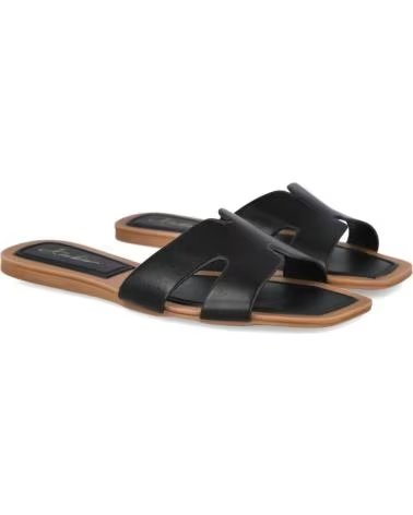 SANDALIAS PLANAS DE PALA BUBBLE BOBBLE M2437 10070-628292 NEGRO