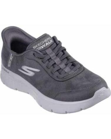 SKECHERS GO WALK FLEX-MALI SLIP-INS 124837-CHAR FREIZEIT-SNEAKER GRAU GRI