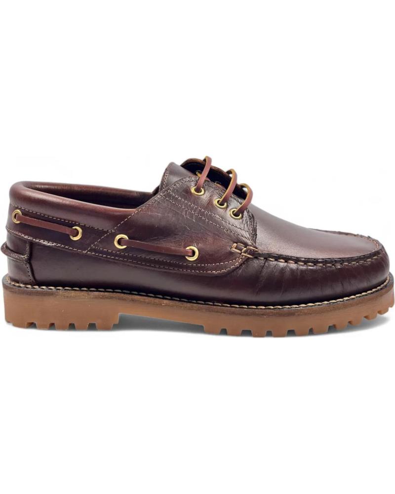 Scarpe per Uomo TIMBOS ZAPATO NAUTICO DE HOMBRE PIEL MARRON 130638 MARRóN