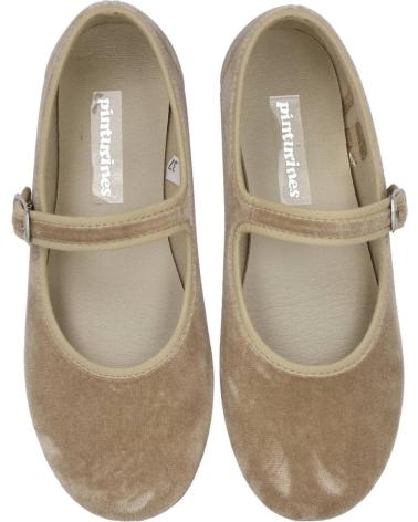 Schuhe für Damen L&R SHOES PINTURINES 1651 MERCEDITAS DE TERCIOPELO PARA MUJER TAUPE