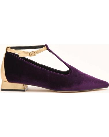 AZAREY 574H968 SAPATILHAS DE VELUDO ROXO COM TIRA METALIZADA PURPURA