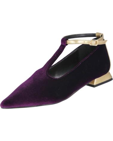AZAREY 574H968 SAPATILHAS DE VELUDO ROXO COM TIRA METALIZADA PURPURA