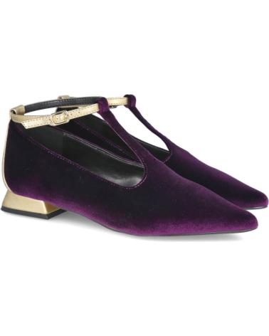 AZAREY 574H968 SAPATILHAS DE VELUDO ROXO COM TIRA METALIZADA PURPURA