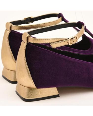 AZAREY 574H968 SAPATILHAS DE VELUDO ROXO COM TIRA METALIZADA PURPURA
