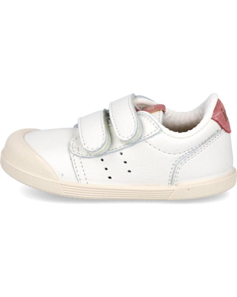 SAPATILHAS MENINA IGOR W10325-383 TENNIS BAREFOOT BRANCAS COM DETALHES ROSA BLANCO ROSA
