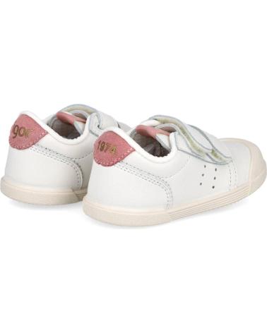 SAPATILHAS MENINA IGOR W10325-383 TENNIS BAREFOOT BRANCAS COM DETALHES ROSA BLANCO ROSA