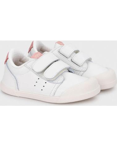 SAPATILHAS MENINA IGOR W10325-383 TENNIS BAREFOOT BRANCAS COM DETALHES ROSA BLANCO ROSA
