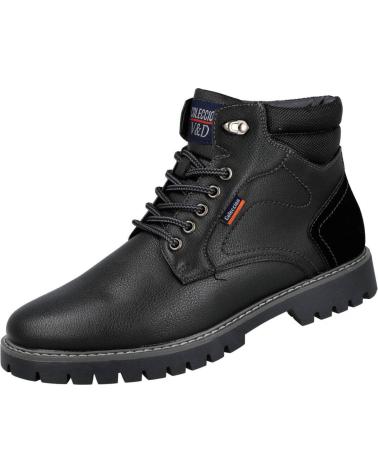 Stiefel für Herren L&R SHOES LR SHOES A981 BOTINES DE CORDONES PARA HOMBRE NEGRO