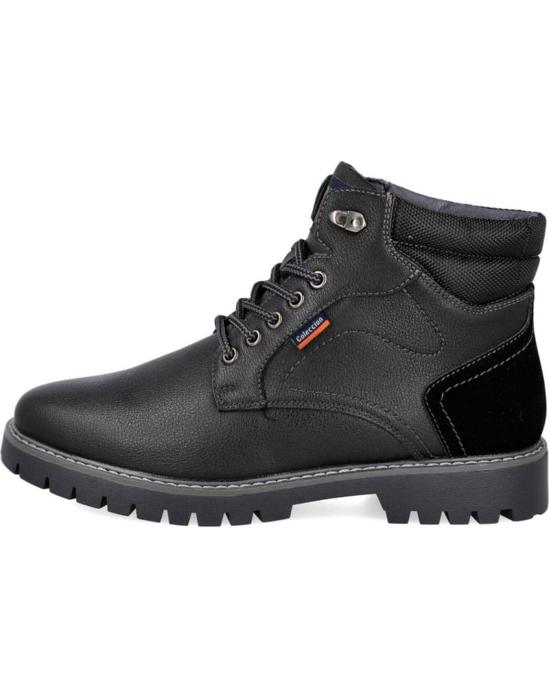 Stiefel für Herren L&R SHOES LR SHOES A981 BOTINES DE CORDONES PARA HOMBRE NEGRO