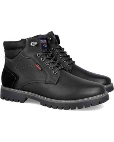 Stiefel für Herren L&R SHOES LR SHOES A981 BOTINES DE CORDONES PARA HOMBRE NEGRO