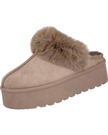Tamancos de Mulher L&R SHOES LR SHOES 2MO-P7721-03 ZUECO AUSTRALIANO PELO MUJER PLATAFORM TAUPE