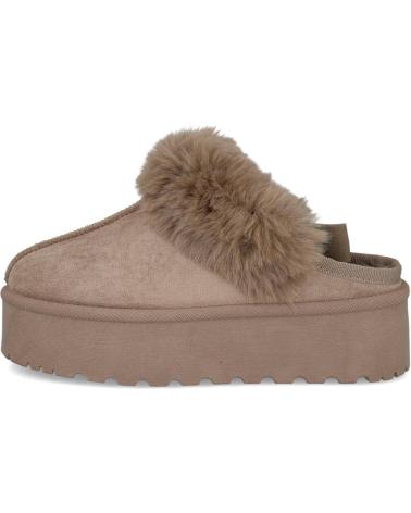 Clogs für Damen L&R SHOES LR SHOES 2MO-P7721-03 ZUECO AUSTRALIANO PELO MUJER PLATAFORM TAUPE